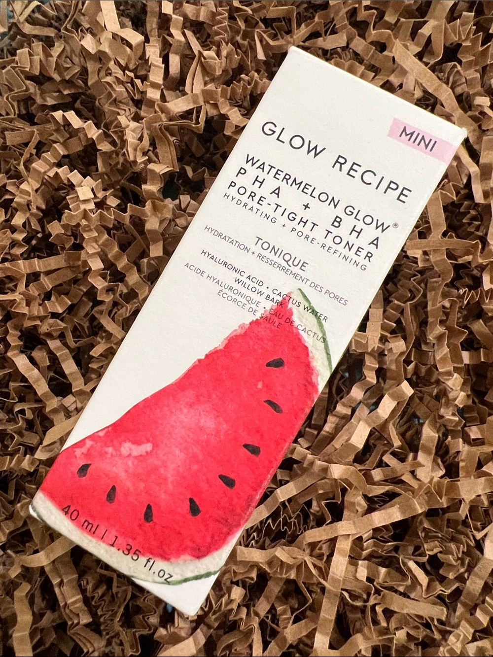 New Mini Glow Recipe Watermelon Glow PHA + BHA Pore-Tight Toner~$16